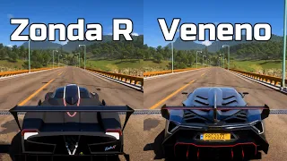 Forza Horizon 5: Pagani Zonda R vs Lamborghini Veneno - Drag Race