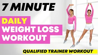 7 Minute Workout for Weight Loss |  Low Impact Fat Burn Cardio | Total Full Body | Easy and Fun