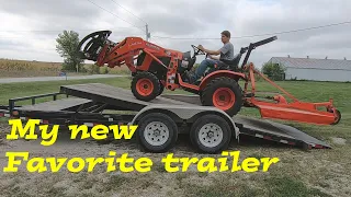 The best trailer for a compact tractor? Kubota B2601 on PJ tilt deck