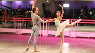 Yasmine Naghdi and Matthew Ball rehearse The Sleeping Beauty (The Royal Ballet)