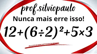 12+(6÷2)²+5×3 = ❓