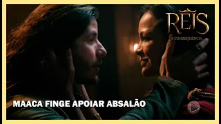 Maaca recebe Absalão no palácio com aplausos e finge apoiá-lo | NOVELA REIS