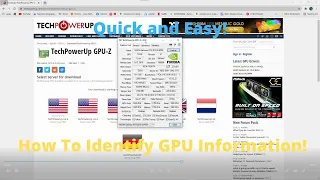 How to find all GPU information in 1 minute! | Graphics Card VRAM ETC | How to Identify Fake GPU's!