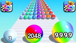 Ball Run 2048, Marble Run, Juice Run Top Video Tiktok Gameplay Satisfying Mobile Game Max Levels EWH