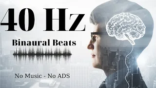 BINAURAL BEAT 40Hz | 10H NO ADS | Pure Beats - No Music