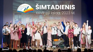 Gargždų „Vaivorykštės” gimnazijos XXVII laidos šimtadienis 2023 m.