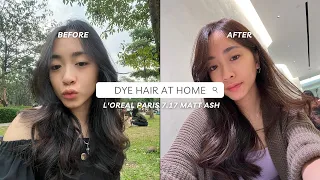 I DYED MY HAIR AT HOME | L'OREAL PARIS 7.17 MATT ASH