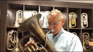 Adams E3 Euphonium, Antiqued Finish. Great Horn for a Nice Price. Demonstration and Discussion.