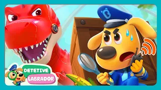 O Grande T-Rex 🦖 Dicas de Segurança 🗒 Segurança Infantil 🎬 Desenhos Animados  🔍 Detetive Labrador