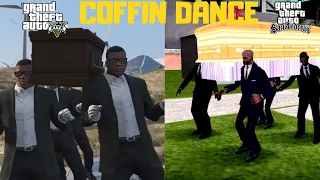 GTA 5 COFFIN DANCE MEME vs GTA SAN ANDREAS COFFIN DANCE MEME - Coffin Dance Meme in GTA San Andreas