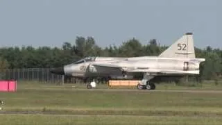 SAAB VIGGEN Swedish Air Force Historic Flight At RAF Waddington Airshow 2013