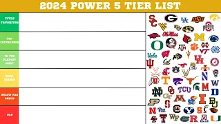 2024 College Football Power 5 Tier List