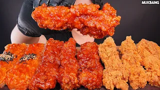 KFC 양념치킨 & 불닭볶음면 불닭쌈 치즈스틱 먹방! Fried Chicken & Fire Noodles Cheese Stick EATING ASMR MUKBANG