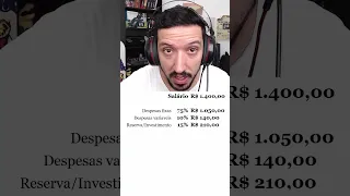 como administrar um salário de 1400 reais #shorts