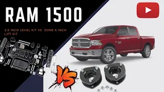 Ram 1500 6" Zone Offroad D40N/D41N vs 2.5 Inch Rugged Level kit on 35s