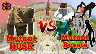 Mutant Husk (Mutant More) vs Mutant Creatures | Minecraft Mob Battle
