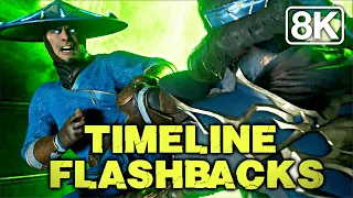 Mortal Kombat 11 Scene - Raiden Vs Liu Kang Timelines Flashback [8K60FPS HDR]