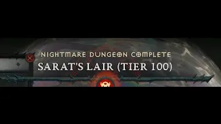 DIABLO 4 - ICE SHARD SORCERER NIGHTMARE TIER 100 - Season 1