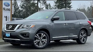 2019 Nissan Pathfinder Platinum + Moonroof, Trailer Hitch 4WD Review | Island Ford