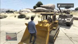 Grand Theft Auto V: Tank VS Bulldozer