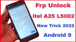 Itel A25 Frp Bypass | Itel (L5002) Google Account Unlock Android 9 & Without Pc | 2022