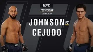 DEMETRIOUS JOHNSON VS HENRY CEJUDO 2 UFC 227 FULL FIGHT SIM