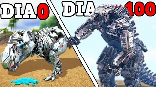 O PEQUENO TIRANOSSAURO REX ROBÔ EVOLUIU PARA MECHA GODZILLA! 100 DIAS ARK