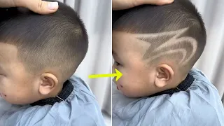 Cutting Stylish Boy's Haircut #haircut #hairstyle #kidhairstyle #boyhaircut #hair #hairtutorial