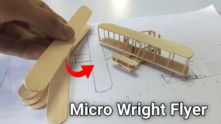 Making an aeroplane Out of Icecream Sticks | wright flyer | #aeroplane #diy