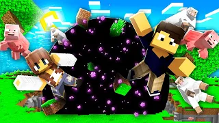 um BURACO NEGRO invadiu NOSSO MUNDO no MINECRAFT!