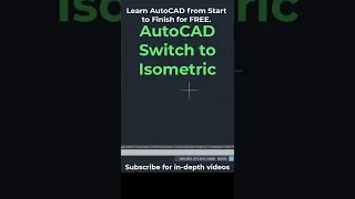 AutoCAD Switch to Isometric #Shorts