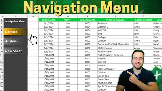 How to Make a Navigation Menu in Excel | Interactive Colors | Dashboard Panel