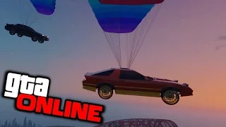 ГОНКА НА ПРЫГАЮЩЕЙ МАШИНЕ С ПАРАШЮТОМ  В GTA ONLINE