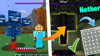 Easiest way to Kill Wither In MCPE 1.17+ #shorts