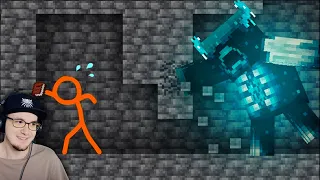 Анимация vs. МАЙНКРАФТ ► ВАРДЕН - Ep 26 ( The Warden - Animation vs. Minecraft Shorts ) | Реакция
