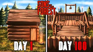 I SURVIVED 100 DAYS IN SONS OF THE FOREST & HERE'S WHAT HAPPENED! - The Movie