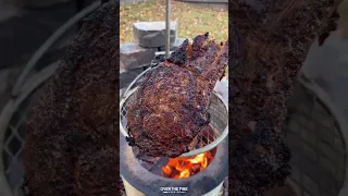 Tomahawk Steak with Garlic Butter Lobster Recipe | Over The Fire Cooking by Derek Wolf