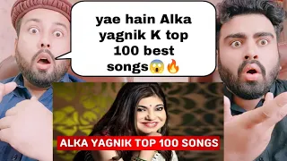 Top 100 Songs Of Alka Yagnik | Random 100 Hit Songs Of Alka Yagnik | Pakistani Reaction