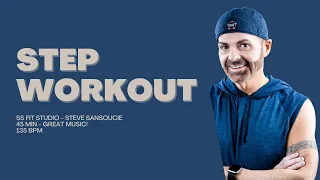 Step Aerobics Workout - SS Fit Studio with Steve SanSoucie - 45 min Intermediate Step Workout -