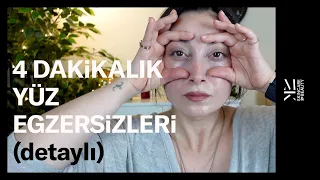 4 Dakikalık Yüz Egzersizleri Tüm Bölgeler | Detaylı ve Açıklamalı Versiyon