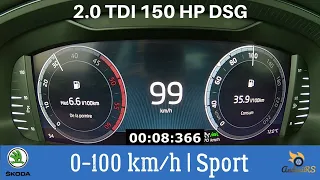 2020 Skoda Octavia 2.0 TDI DSG 0-100 km/h Acceleration