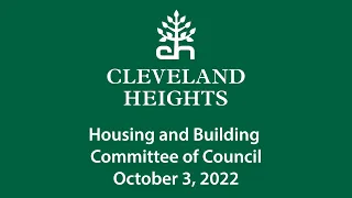 Cleveland Heights Housing and Building Committee October 3, 2022