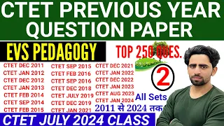 CTET Previous Year Question Paper | EVS Pedagogy for CTET | Class-2 | CTET Question Paper 2024| CTET