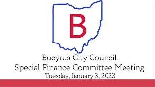 January 3, 2023 Special Finance Committee Meeting