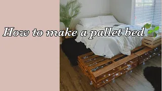 How to make a pallet bed Easy [what not to do]