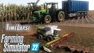 Farming Simulator 22 // Timelapse // Карта Polowa // Уборочная и заготовка силоса