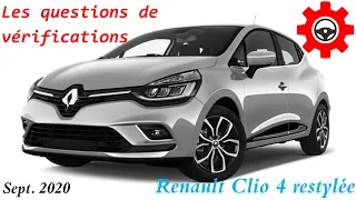 Questions de vérifications - Renault Clio 4 | Let's Go Auto-école