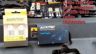 Auxito LED 7440 Bulb review & Install for 2020-2024 Toyota Highlanders (Lasfit bulb comparison)