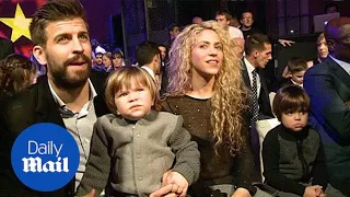 Supporting each other! Shakira and sons cheer on Gerard Pique - Daily Mail