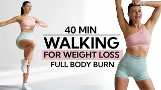 40 MIN METABOLIC WALKING EXERCISES FOR WEIGHT LOSS- No Jumping | Standing | Walk at Home